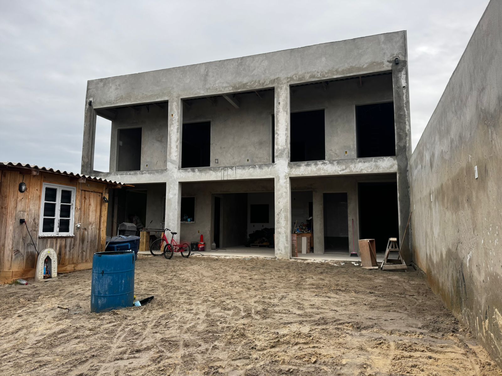 Estrutura de concreto em sobrado residencial